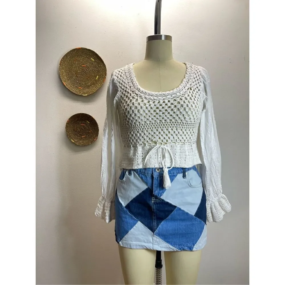 Free People - Megan Crochet Top Ivory